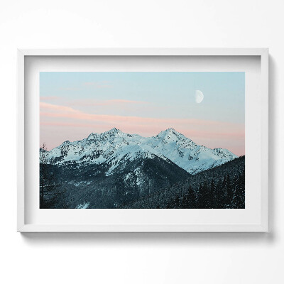 Obraz v rámu moderní Pohoří v zimě