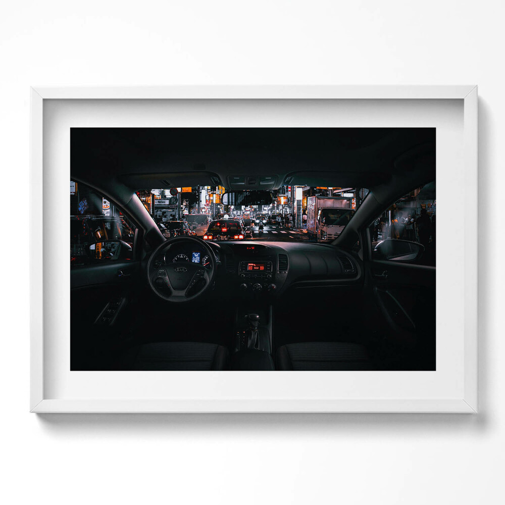 Obraz v rámu moderní Auto v Tokiu