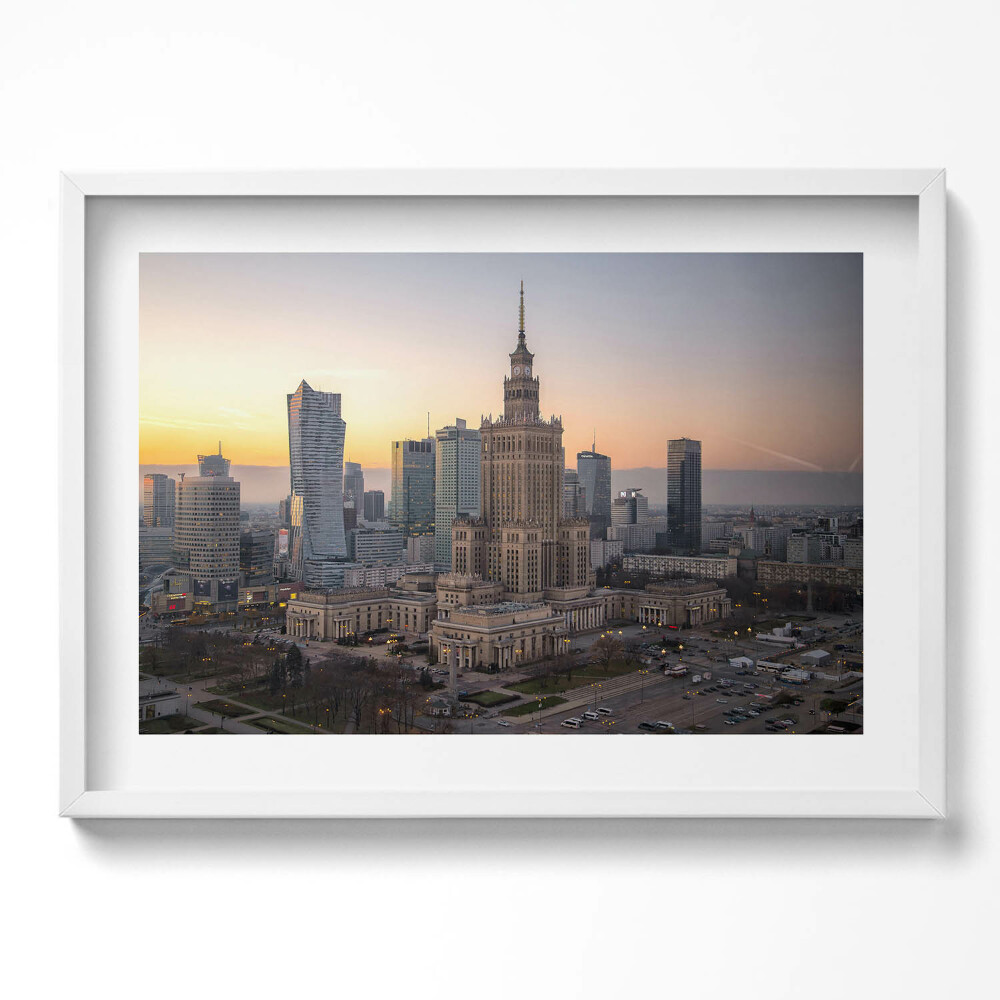 Obraz v rámu moderní Palác kultury a vědy Varšava