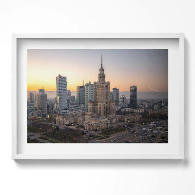 Obraz v rámu moderní Palác kultury a vědy Varšava