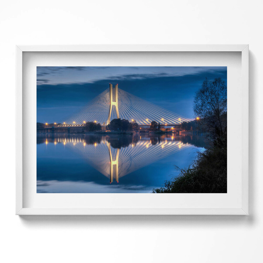 Obraz v rámu moderní Rędziński Bridge Wrocław