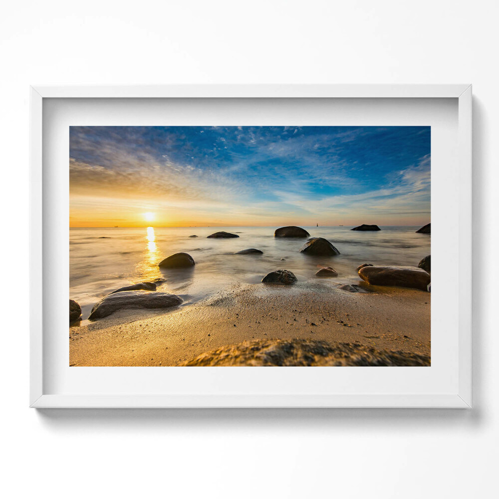 Obraz v rámu moderní Východ slunce Baltské moře