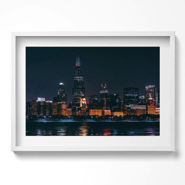 Obraz v rámu moderní Panoráma města Chicago