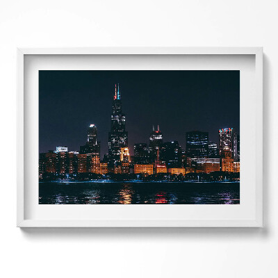 Obraz v rámu moderní Panoráma města Chicago