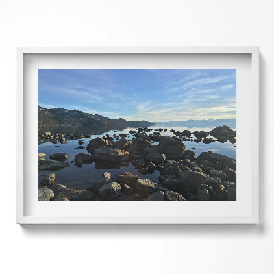 Obraz v rámu moderní Kameny pod zataženou oblohou