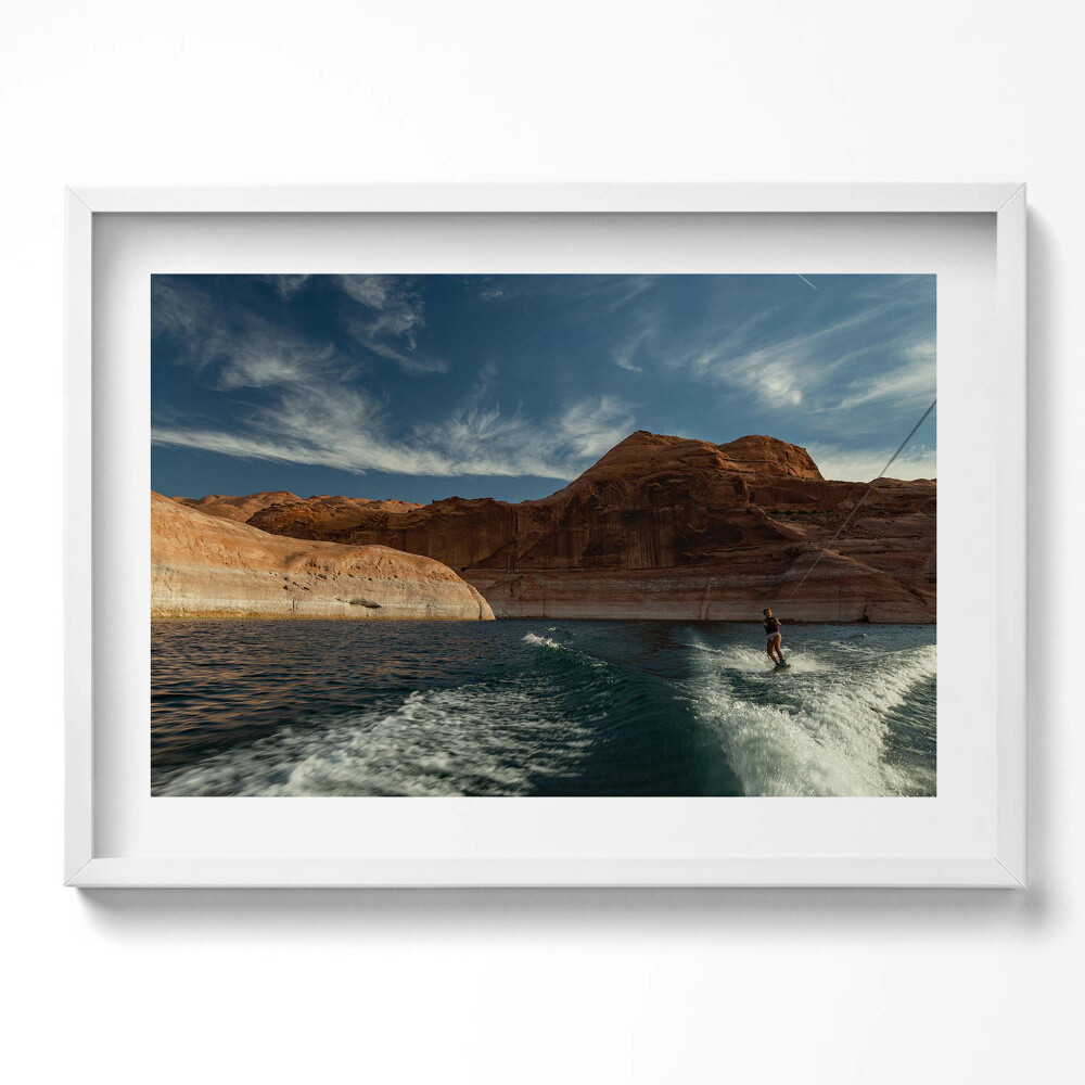 Obraz v rámu moderní Osoba vodní lyžování