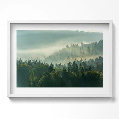 Obraz v rámu moderní Východ slunce v Beskydech