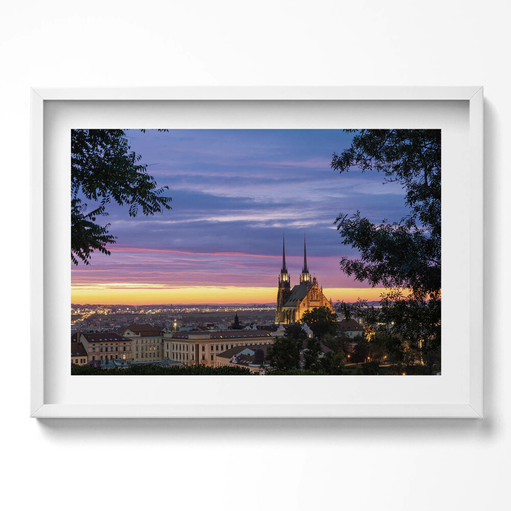 Obraz v rámu moderní Východ slunce Brno