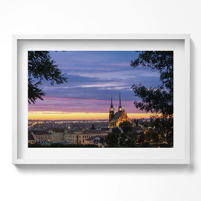 Obraz v rámu moderní Východ slunce Brno