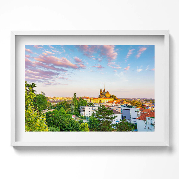 Obraz v rámu moderní Budovy Brno Česká republika