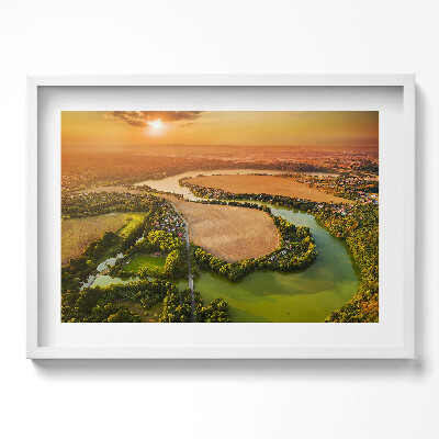 Obraz v rámu moderní České údolí Pilzno Litice