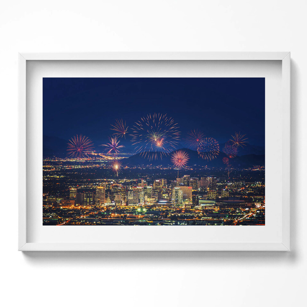 Obraz v rámu moderní Město Phoenix v noci