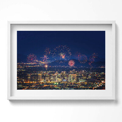 Obraz v rámu moderní Město Phoenix v noci