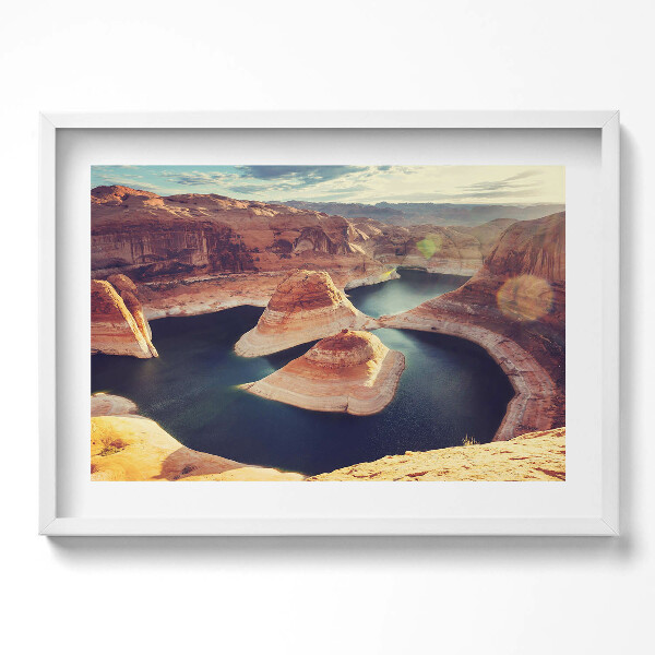 Obraz v rámu moderní Powel lake USA