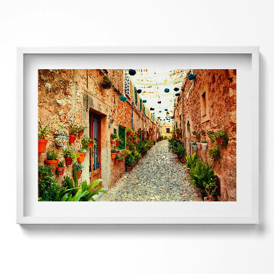 Obraz v rámu moderní Ulice ve vesnici Valldemossa