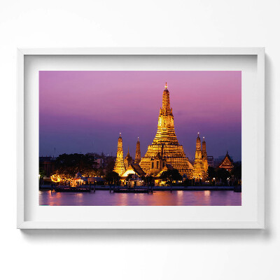Obraz v rámu moderní Chrám v Bangkoku v Thajsku