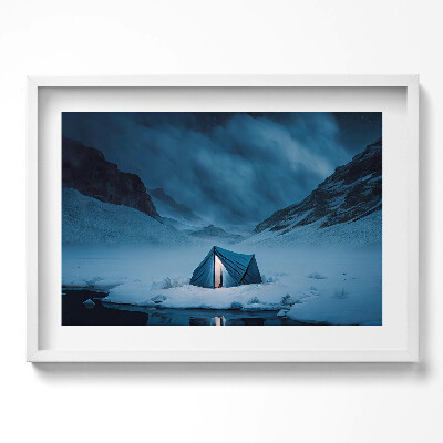 Obraz v rámu moderní Stan v horách Islandu