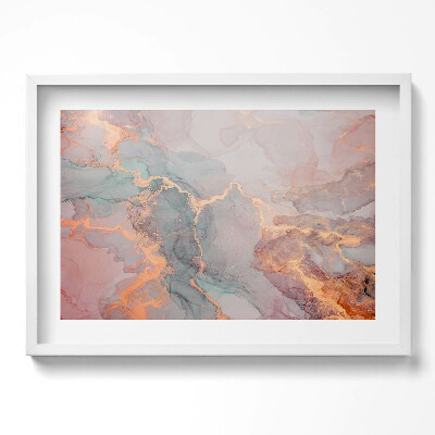 Obraz v rámu moderní Mramor se zlatem