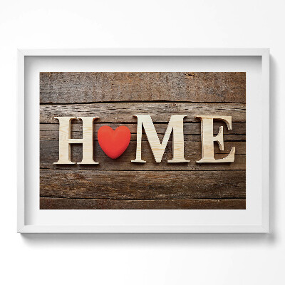 Obraz v rámu moderní Nápis domů