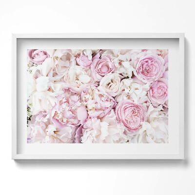 Obraz v rámu moderní Pivoňková kytice