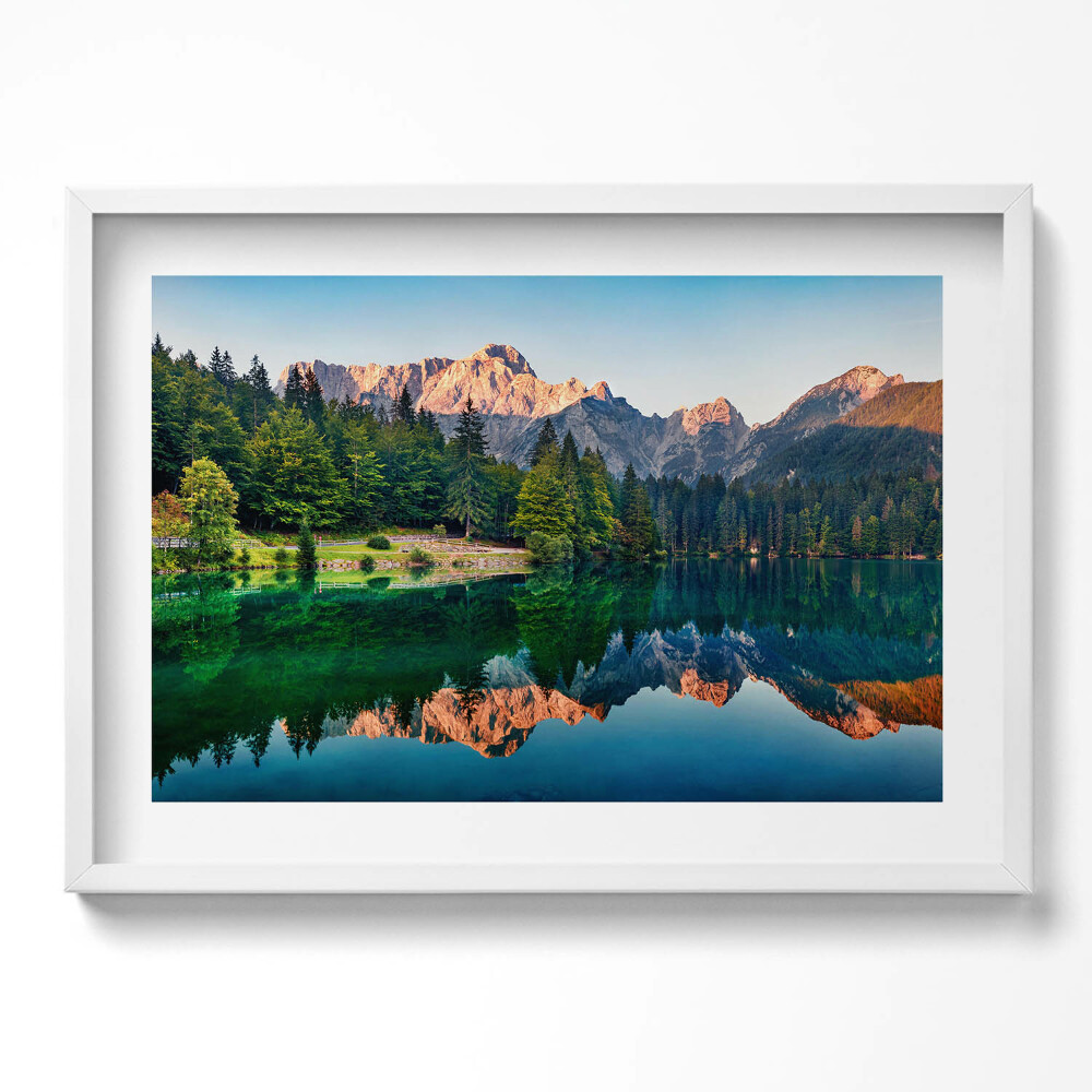 Obraz v rámu moderní Jezerní krajina