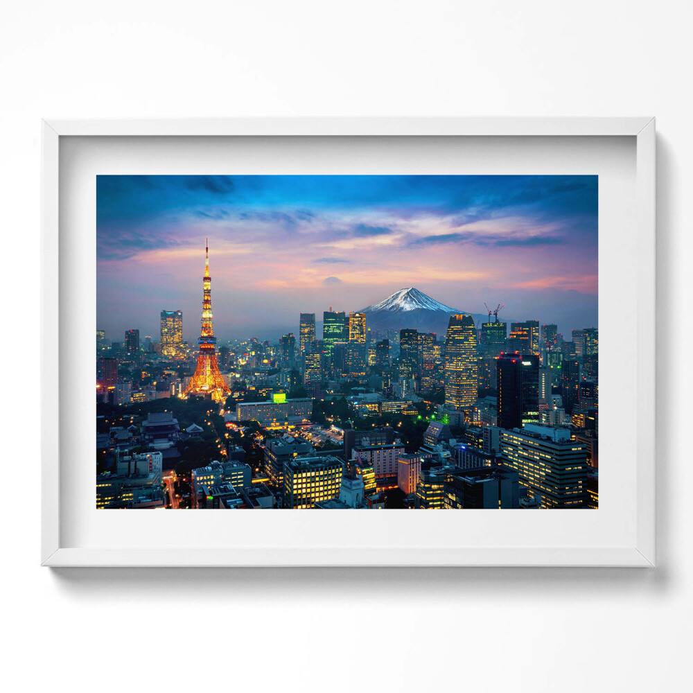 Obraz v rámu moderní Město v noci