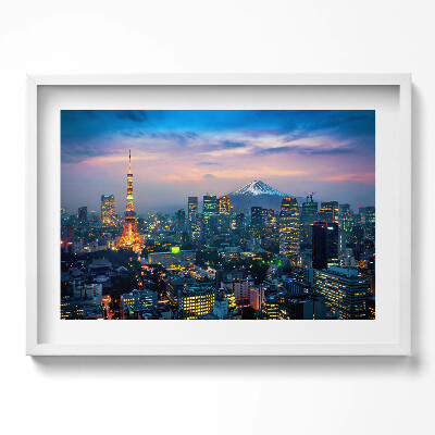 Obraz v rámu moderní Město v noci