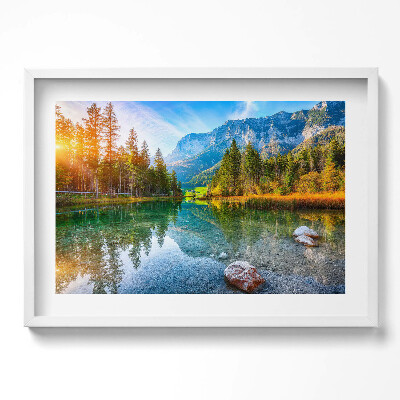 Obraz v rámu moderní Říční horská krajina