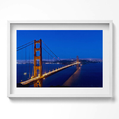 Obraz v rámu moderní Pohled na Golden Gate Bridge