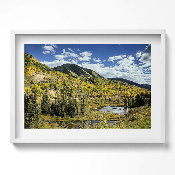 Obraz v rámu moderní Krajina horské vegetace