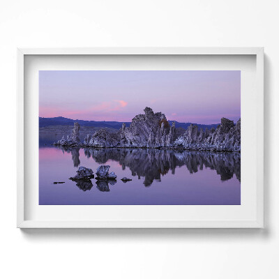 Obraz v rámu moderní Odraz kamenů ve vodě