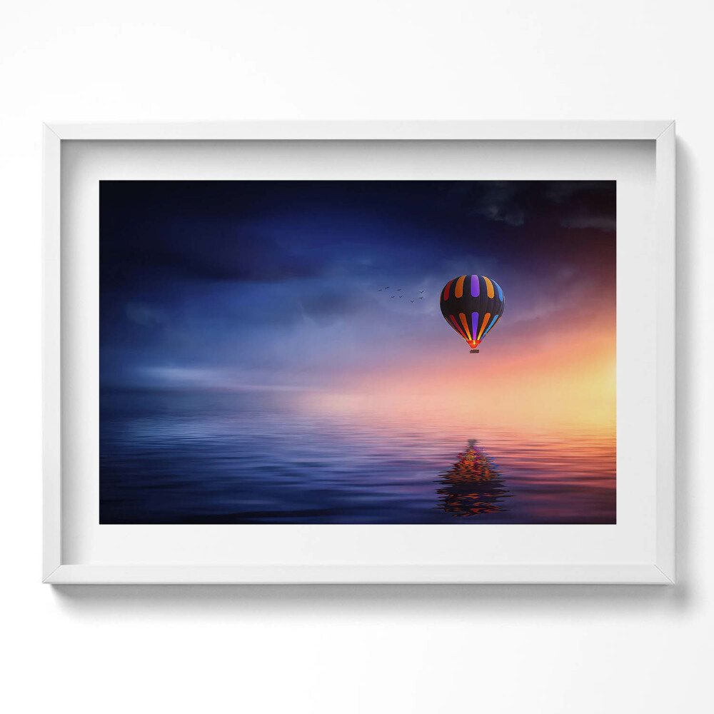 Obraz v rámu moderní Balón nad vodou