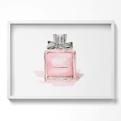 Obraz v rámu moderní Růžový parfém s mašlí