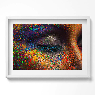 Obraz v rámu moderní Ženské barevné oko