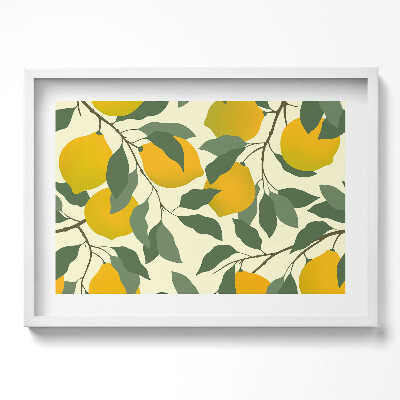 Obraz v rámu moderní Ilustrace pro sicilskou citronovou kuchyni