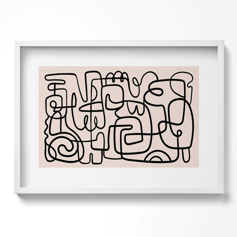 Obraz v rámu moderní Umění abstraktní tvary