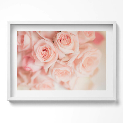 Obraz v rámu moderní Romantická kytice růží