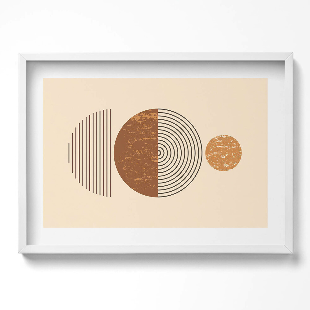 Obraz v rámu moderní Geometrické umění v boho stylu