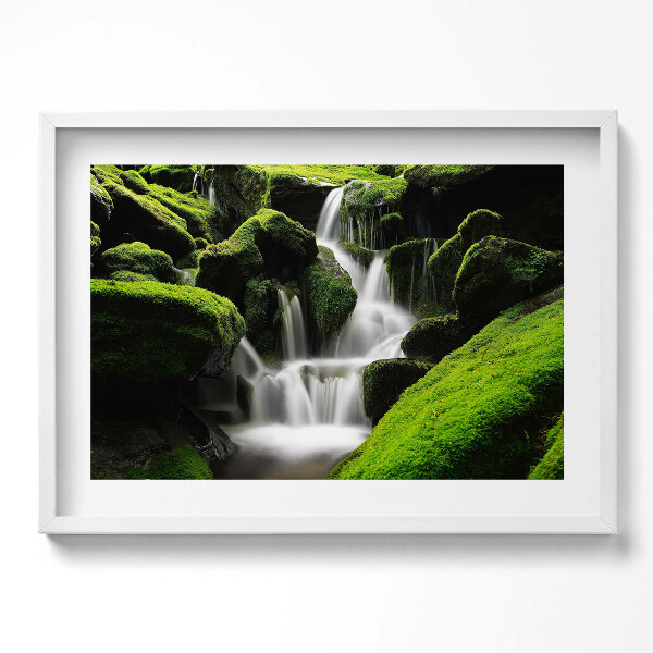 Obraz v rámu moderní Divoký vodopád v džungli