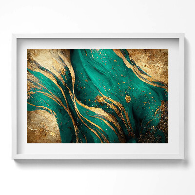 Obraz v rámu moderní Abstrakce se zlatem