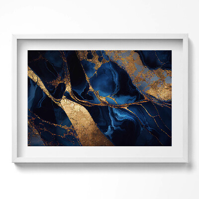 Obraz v rámu moderní Mramor a zlato textury abstrakce
