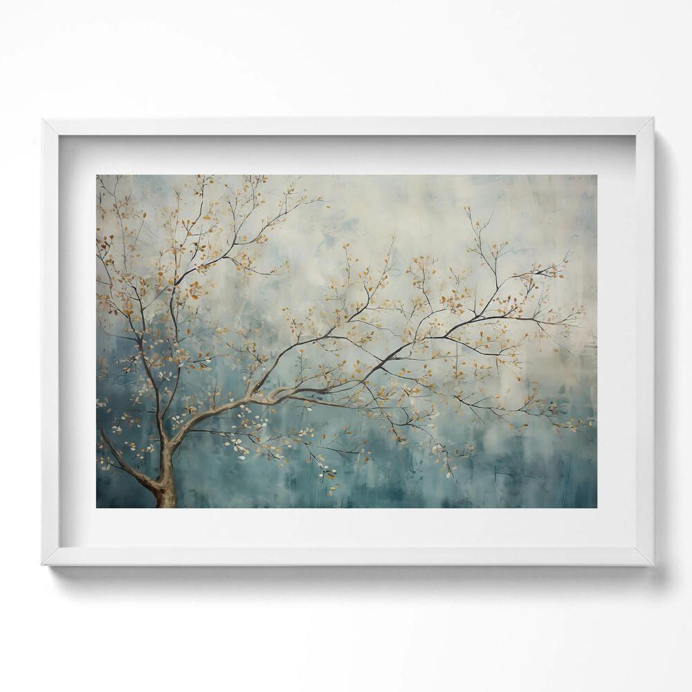 Obraz v rámu moderní Malované větve stromů