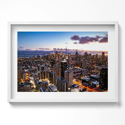 Obraz v rámu moderní Architektura velkoměsta z ptačí perspektivy