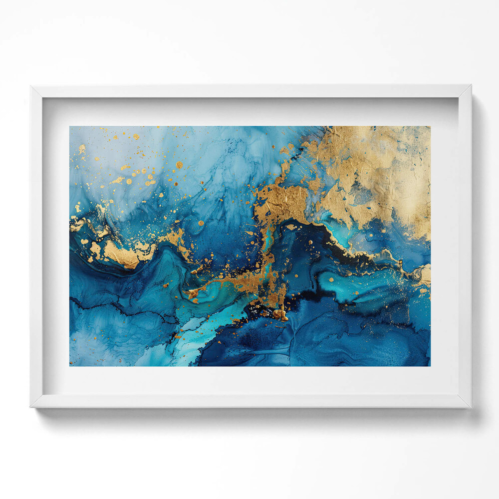 Obraz v rámu moderní Glamour abstrakce se zlatem