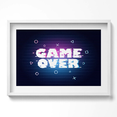 Obraz v rámu moderní Stylizovaný nápis pro hráče 