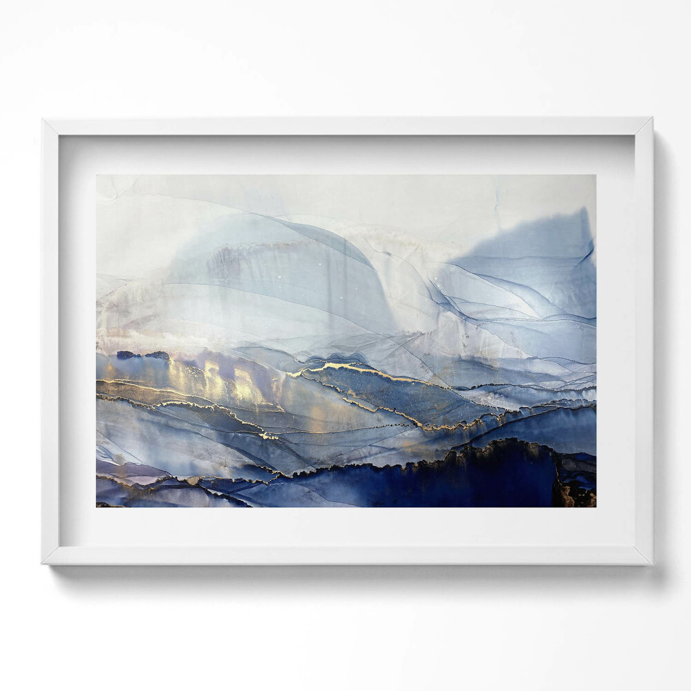 Obraz v rámu moderní Abstrakce se zlatem