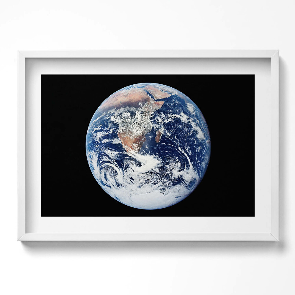 Obraz v rámu moderní Země viděná z vesmíru