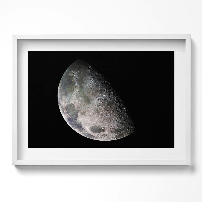 Obraz v rámu moderní Měsíc na černé obloze