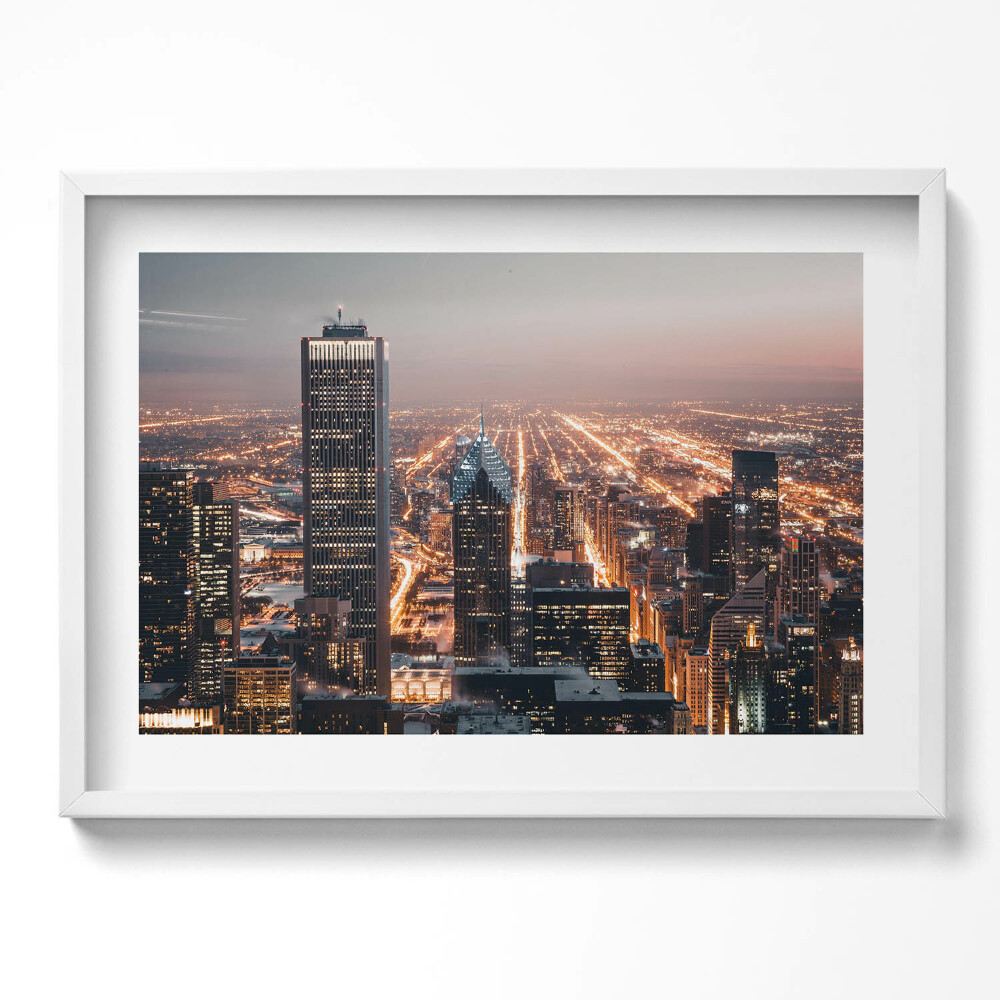 Obraz v rámu moderní Večerní město