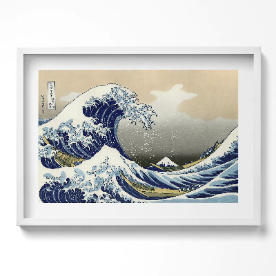 Obraz v rámu moderní Velká vlna v Kanagawě